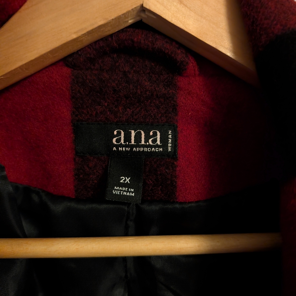 Alia Red and Black Plaid Women's Jacket - Picture 2 of 5